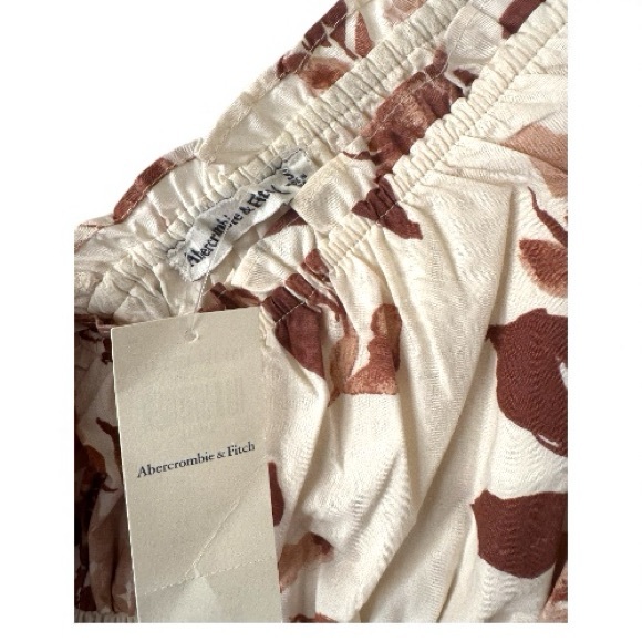 A&F Cap Sleeve Smocked Waist Midi Dress - Picture 4 of 6